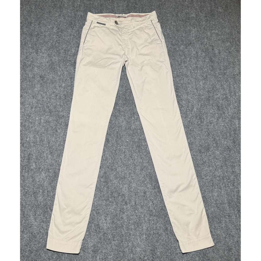 Eleventy Pants Men 30x36 Brown Beige Cotton Stretch Chino Made In Italy Casual